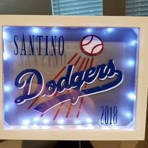 Los Angeles Dodgers Shadow Box with LED Lights
